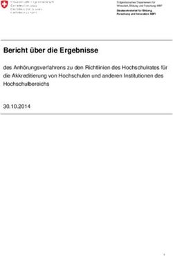 Bericht &uuml;ber die Ergebnisse