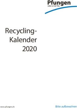 Recycling-Kalender 2020 - Bitte aufbewahren - Gemeinde Pfungen