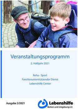 Veranstaltungsprogramm - Halbjahr 2021 Reha - Sport Familienunterstützender Dienst Lebenshilfe Center Ausgabe 2/2021 - lebenshilfe-borken.de