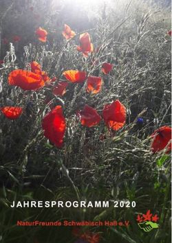 JAHRESPROGRAMM 2020 - Naturfreunde Schw&auml;bisch Hall eV