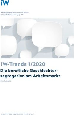 IW-Trends 1/2020 Die berufliche Geschlechter-segregation am Arbeitsmarkt - Vierteljahresschrift zur empirischen Wirtschaftsforschung, Jg. 47 ...