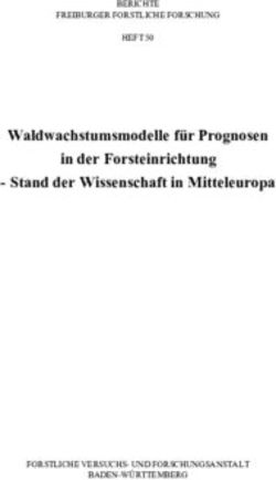 Waldwachstumsmodelle f&uuml;r Prognosen in der Forsteinrichtung - Stand der Wissenschaft in Mitteleuropa - BERICHTE FREIBURGER FORSTLICHE FORSCHUNG ...