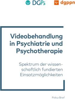 Videobehandlung in Psychiatrie und Psychotherapie - Spektrum der wissen-schaftlich fundierten Einsatzmöglichkeiten - DGPPN