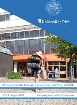 Internationaler Ferienkurs an der Universität Trier #ONLINE 2.-27. August 2021 Kursprogramm und Informationen