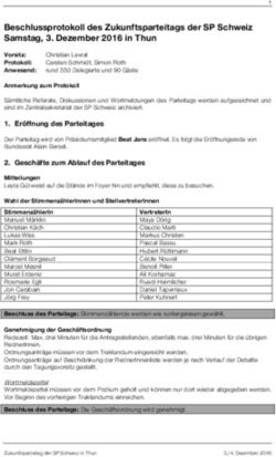Beschlussprotokoll des Zukunftsparteitags der SP Schweiz Samstag, 3. Dezember 2016 in Thun