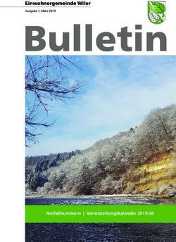 Bulletin Einwohnergemeinde Wiler - Notfallnummern | Veranstaltungskalender 2019/20 - Wiler bei Utzenstorf