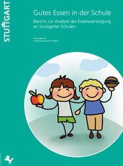 Gutes Essen in der Schule - Bericht zur Analyse der Essensversorgung an Stuttgarter Schulen - Stadt Stuttgart