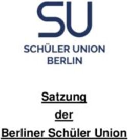 Satzung der Berliner Sch&uuml;ler Union