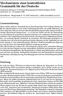 Mechanismen einer kontextfreien Grammatik f r das Deutsche