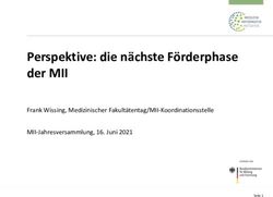 Perspektive: die n&auml;chste F&ouml;rderphase der MII - Frank Wissing, Medizinischer Fakult&auml;tentag/MII-Koordinationsstelle MII-Jahresversammlung, 16. Juni 2021