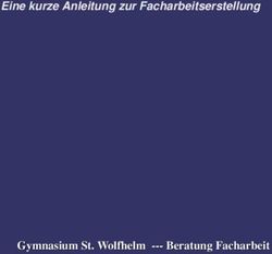 Eine kurze Anleitung zur Facharbeitserstellung - Gymnasium St. Wolfhelm - Beratung Facharbeit - Gymnasium ...
