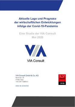 Aktuelle Lage und Prognose der wirtschaftlichen Entwicklungen infolge der Covid-19-Pandemie Eine Studie der VIA Consult Mai 2020 - VIA Consult ...