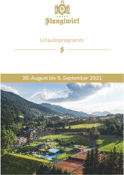 Urlaubsprogramm 30. August bis 5. September 2021 - Stanglwirt