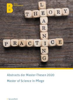 Abstracts der Master-Thesen 2020 Master of Science in Pflege - Gesundheit