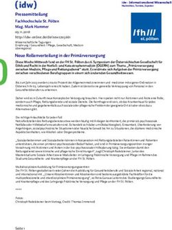 Neue Rollenverteilung in der Primärversorgung - IDW Online