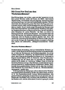 Mit Green New Deal aus dem Wachstumsdilemma?