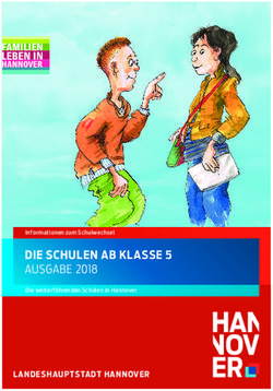 DIE SCHULEN AB KLASSE 5 - AUSGABE 2018 LANDESHAUPTSTADT HANNOVER - Hannover.de