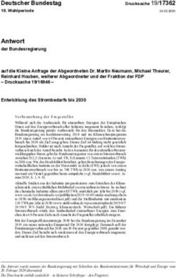 Antwort der Bundesregierung - Deutscher Bundestag
