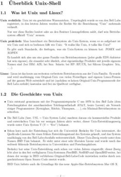 Uberblick Unix-Shell - 1.1 Was ist Unix und Linux?