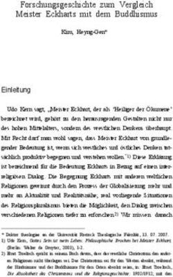 Forschungsgeschichte zum Vergleich Meister Eckharts mit dem Buddhismus