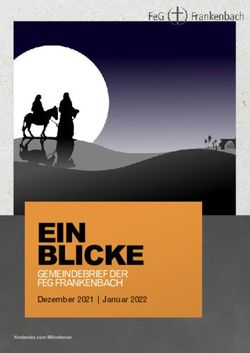 EIN BLICKE GEMEINDEBRIEF DER FEG FRANKENBACH - Dezember 2021 | Januar 2022