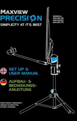 SET UP & USER MANUAL AUFBAU- & BEDIENUNGS-ANLEITUNG - SIMPLICITY AT IT'S BEST
