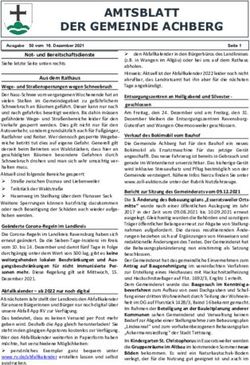 AMTSBLATT DER GEMEINDE ACHBERG