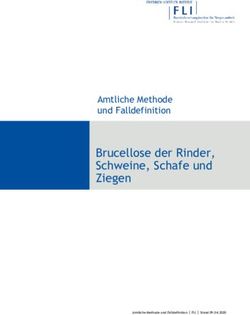 Brucellose der Rinder, Schweine, Schafe und Ziegen - Amtliche Methode und Falldefinition - OpenAgrar