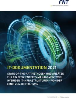 IT-DOKUMENTATION 2021 - STATE-OF-THE-ART METHODEN UND ANS&Auml;TZE F&Uuml;R EIN EFFIZIENTERES MANAGEMENT VON HYBRIDEN IT-INFRASTRUKTUREN - VON DER CMDB ZUM ...
