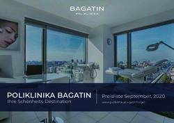 POLIKLINIKA BAGATIN Ihre Sch&ouml;nheits-Destination Preisliste September, 2020