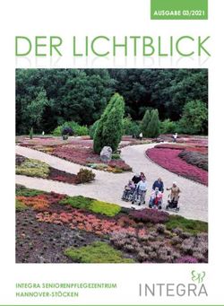 DER LICHTBLICK AUSGABE 03/2021 - INTEGRA SENIORENPFLEGEZENTRUM HANNOVER-STÖCKEN