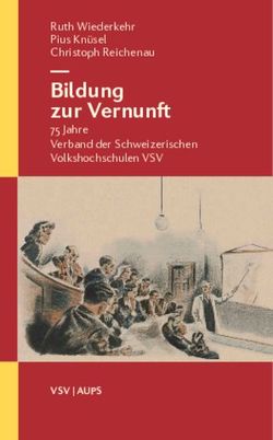 Bildung zur Vernunft Ruth Wiederkehr Pius Knüsel Christoph Reichenau - VSV | AUPS