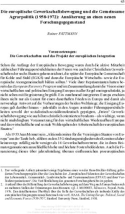 Die europ&auml;ische Gewerkschaftsbewegung und die Gemeinsame Agrarpolitik (1958-1972): Ann&auml;herung an einen neuen Forschungsgegenstand - Nomos eLibrary
