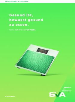 Gesund ist , bewusst gesund zu essen - Gesundheitsziel Gewicht - SVA