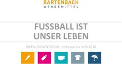 FUSSBALL IST UNSER LEBEN - IDEEN-PRÄSENTATION - nicht nur zur WM 2018 - Bartenbach Werbemittel