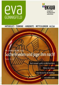 Suche Frieden und jage ihm nach! - AKTUELLES TERMINE ANGEBOTE MITTEILUNGEN 01|19 - Evangelische Kirchengemeinde ...