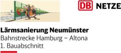 L&auml;rmsanierung Neum&uuml;nster Bahnstrecke Hamburg - Altona 1. Bauabschnitt - L&auml;rmsanierung