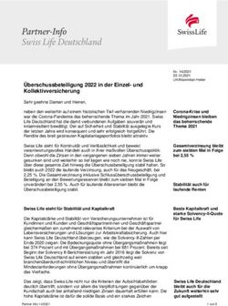 &Uuml;berschussbeteiligung 2022 in der Einzel- und Kollektivversicherung - Swiss Life ...