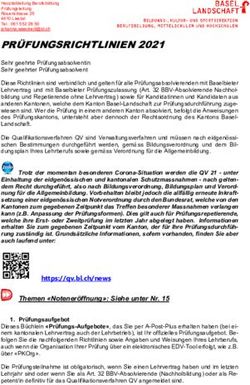PR&Uuml;FUNGSRICHTLINIEN 2021 - Qualifikationsverfahren Basel ...