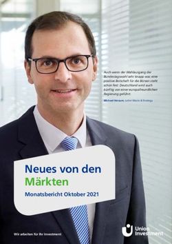 Neues von den M&auml;rkten - Monatsbericht Oktober 2021 - Union Investment Institutional GmbH