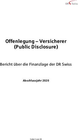 Offenlegung - Versicherer (Public Disclosure) - Bericht &uuml;ber die Finanzlage der DR Swiss