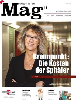 Brennpunkt : Die Kosten der Spitäler - #1 - INFOGRAFIK - Groupe Mutuel