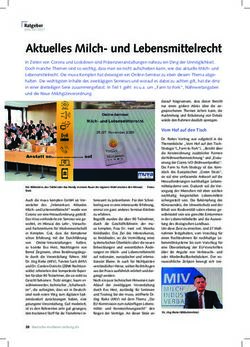 Aktuelles Milch- und Lebensmittelrecht - Ratgeber dmz 02/2021 - muva kempten