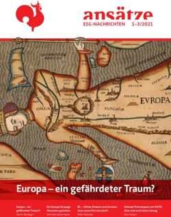 Europa - ein gefährdeter Traum? - ESG-NACHRICHTEN - Bundes-ESG