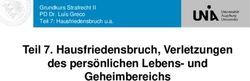 Teil 7. Hausfriedensbruch, Verletzungen des pers&ouml;nlichen Lebens- und Geheimbereichs - Grundkurs Strafrecht II PD Dr. Lu&iacute;s Greco Teil 7: ...