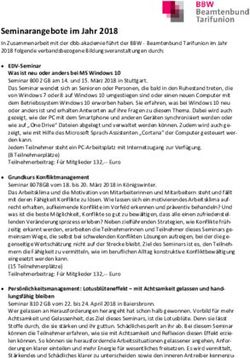 Seminarangebote im Jahr 2018