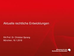 Aktuelle rechtliche Entwicklungen - RA Prof. Dr. Christian Sprang M&uuml;nchen, 18.1.2018 - B&ouml;rsenverein des ...