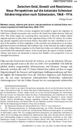 Zwischen Geld, Gewalt und Rassismus: Neue Perspektiven auf die koloniale Schweizer Söldnermigration nach Südostasien, 1848-1914 - Schweizerische ...