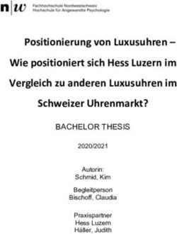Positionierung von Luxusuhren - Wie positioniert sich Hess Luzern im Vergleich zu anderen Luxusuhren im Schweizer Uhrenmarkt? - BACHELOR THESIS ...