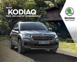 KODIAQ PREIS- UND AUSSTATTUNGS&Uuml;BERSICHT - Skoda